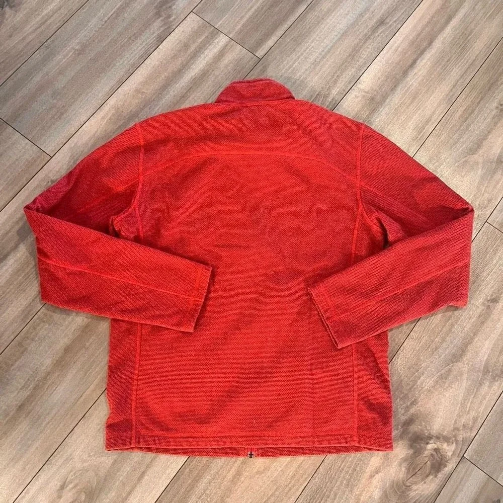The North Face Mens Red  Full Zip Fleece Jacket Medium M